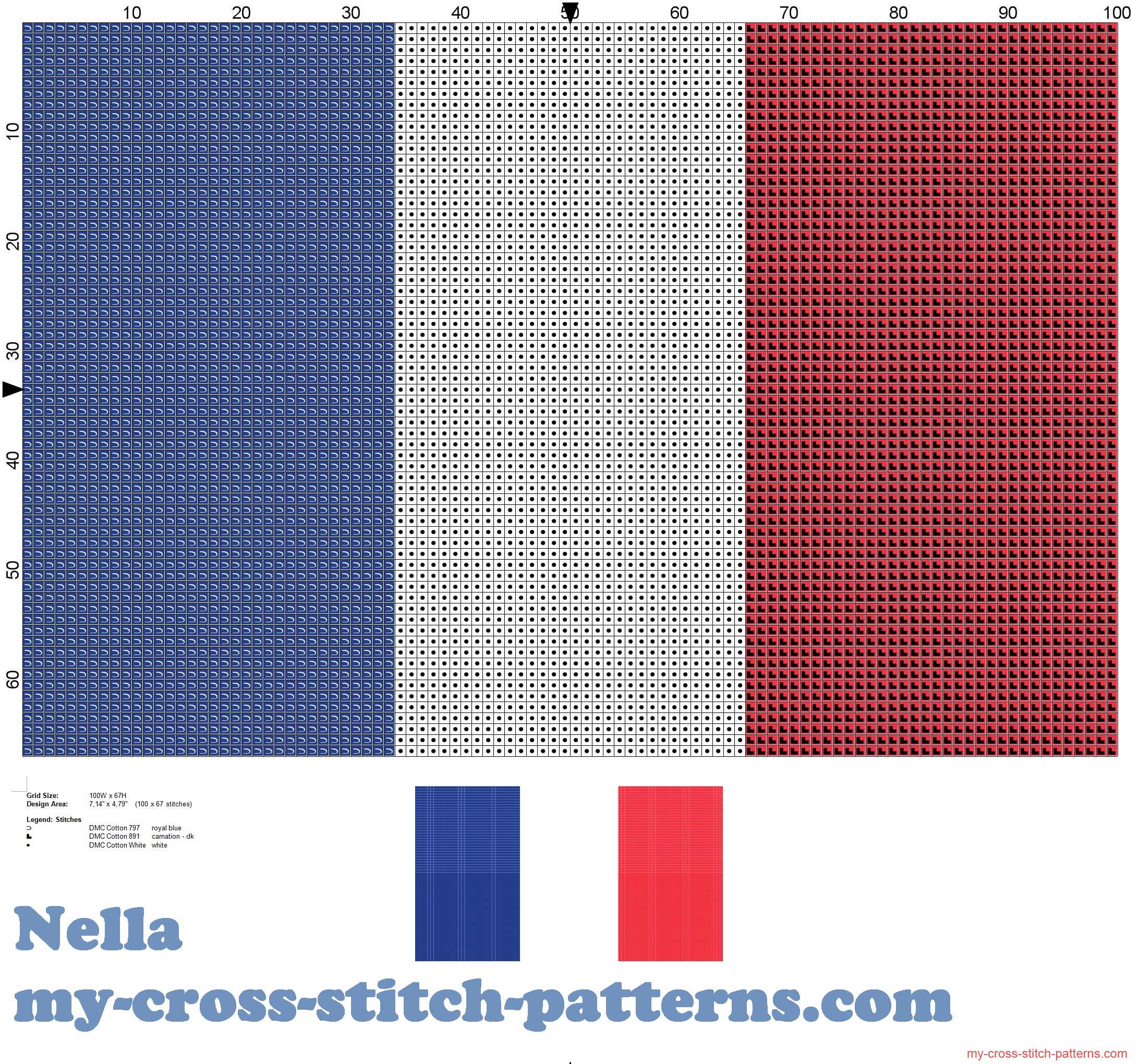 bandiera_francia_schema_punto_croce_